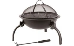 Outwell Cazal Fire Pit M Cuenco De Fuego Con Rejilla Y Tapa De Tamiz 52,5 X 52,5 X 40 Cm