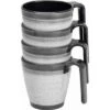 Tazas Flamefield Gris Granito 300 Ml Juego De 4 -Cocina Suministros Tienda 178042 1349771