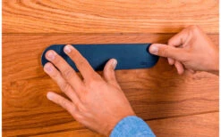 Silwy Barra De Metal De 25 Cm Con Revestimiento De Cuero Azul -Cocina Suministros Tienda 337235 2618240