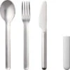 Juego De Cubiertos De Acero Inoxidable Mepal Bloom Incl. Funda De Plástico 3 Piezas Pebble White -Cocina Suministros Tienda 349265 2655185 1