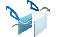 Metaltex Bries Calefacción Y Balcón Secador De Ropa Azul / Blanco -Cocina Suministros Tienda 352244 2435093 1