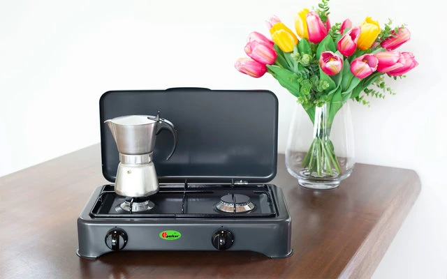 Estufa De Gas CF Parker De 2 Fuegos Con Fusible De Encendido Antracita 5 Estufa De Gas CF Parker De 2 Fuegos Con Fusible De Encendido Antracita - Imagen 3