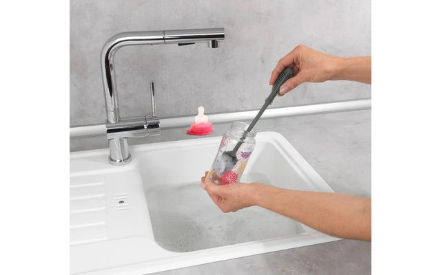 Wenko Cepillo De Silicona Para Fregadero 25 Cm Gris 4 Wenko Cepillo De Silicona Para Fregadero 25 Cm Gris - Imagen 2