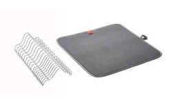 Escurridor Metaltex Dry-Tex 2 En 1 Con Tapete De Microfibra Negro -Cocina Suministros Tienda 497336 3367484