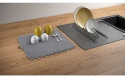 Escurridor Metaltex Dry-Tex 2 En 1 Con Tapete De Microfibra Negro -Cocina Suministros Tienda 497414 3367262