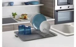 Escurridor Metaltex Dry-Tex 2 En 1 Con Tapete De Microfibra Negro -Cocina Suministros Tienda 497453 3367490