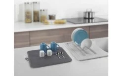 Escurridor Metaltex Dry-Tex 2 En 1 Con Tapete De Microfibra Negro -Cocina Suministros Tienda 497516 3367496