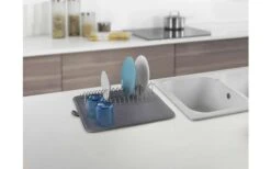 Escurridor Metaltex Dry-Tex 2 En 1 Con Tapete De Microfibra Negro -Cocina Suministros Tienda 497558 3367502