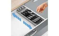 Colector De Cubiertos Metaltex Uni-Fit Gris -Cocina Suministros Tienda 497570 3346491