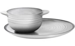 Brunner Bellagio Bol 2 Piezas 24 X 18 Cm Blanco/gris