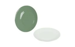 Bo-Camp Plato De Desayuno Bicolor 4 Piezas Verde -Cocina Suministros Tienda 539788 3654110