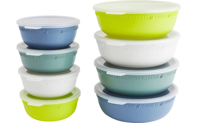 Rotho Tresa Bowl Con Tapa 0,35 Litros Verde Azul 3 Rotho Tresa Bowl Con Tapa 0,35 Litros Verde Azul