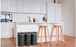 Papelera Rotho Twist Con Tapa Abatible 25 Litros Verde Muérdago -Cocina Suministros Tienda 688593 4830146