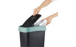 Papelera Rotho Twist Con Tapa Abatible 25 Litros Verde Muérdago -Cocina Suministros Tienda 689406 4830116