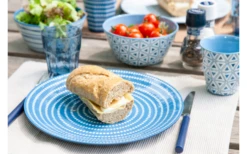 Bo-Camp Vajilla Mix&Match 16 Piezas Melamina Azul -Cocina Suministros Tienda 692612 4704962