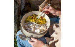 Koziol Connect Separee Plato Menú Con Tapa 1,5 Litros Madera Natural