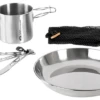 Juego De Cacerolas De Acero Inoxidable Para 1 Persona GSI Glacier 5 Piezas