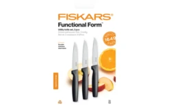 Juego De Cuchillos Utilitarios De Forma Funcional De Fiskars 3 Piezas -Cocina Suministros Tienda 754490 5041712